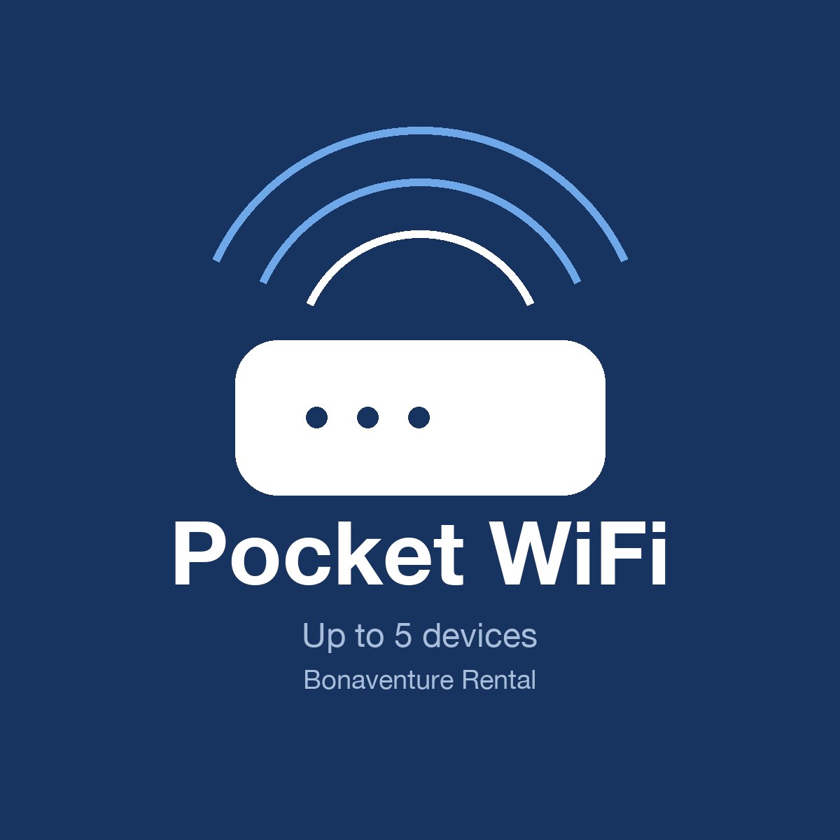 Illustration of a pocket WiFi router - up to 5 devices